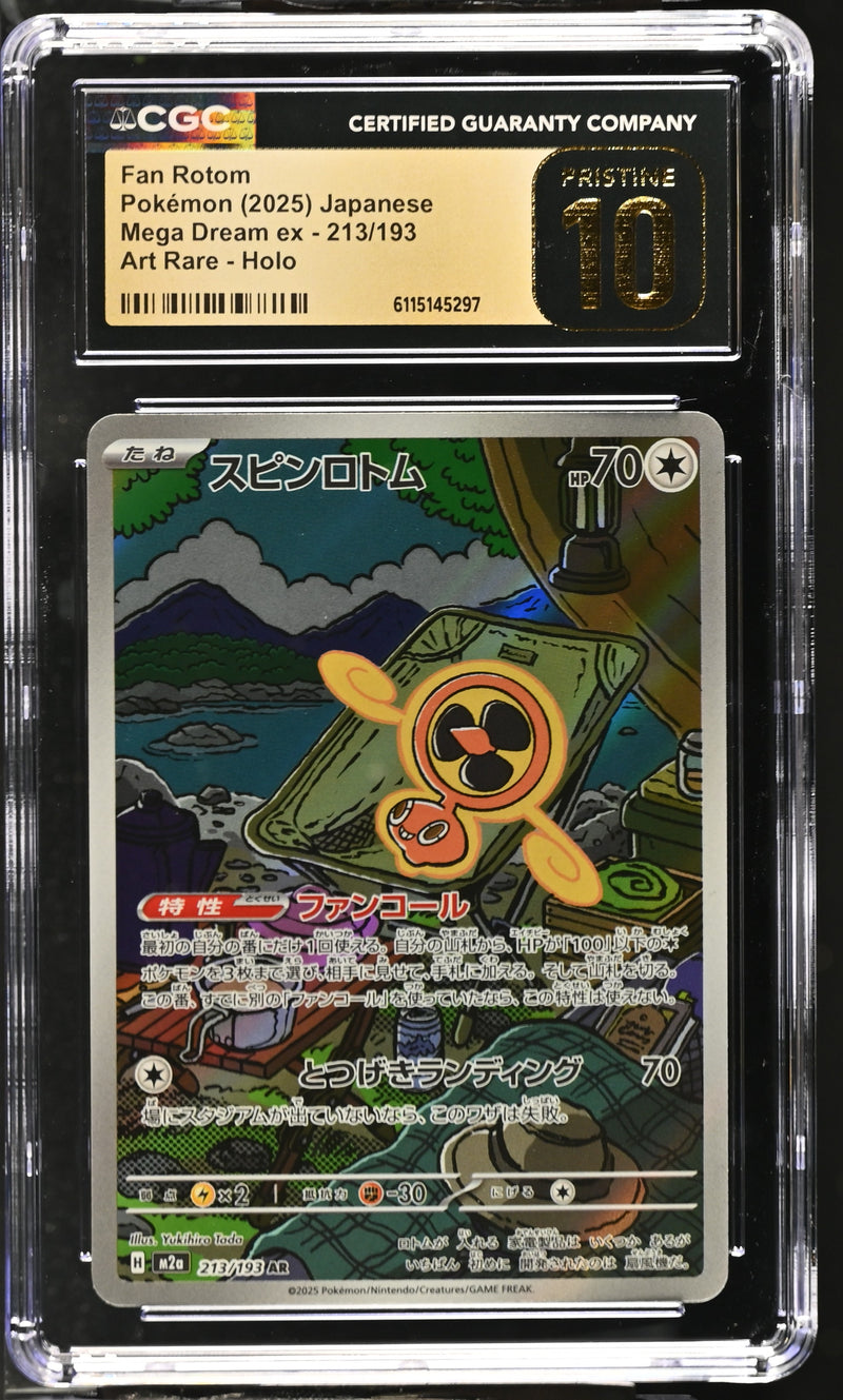 CGC PRISTINE 10 Fan Rotom(213/193) [Mega Dream ex] - 6115145297