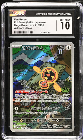 CGC GEM MINT 10 Fan Rotom(213/193) [Mega Dream ex] - 6115154157