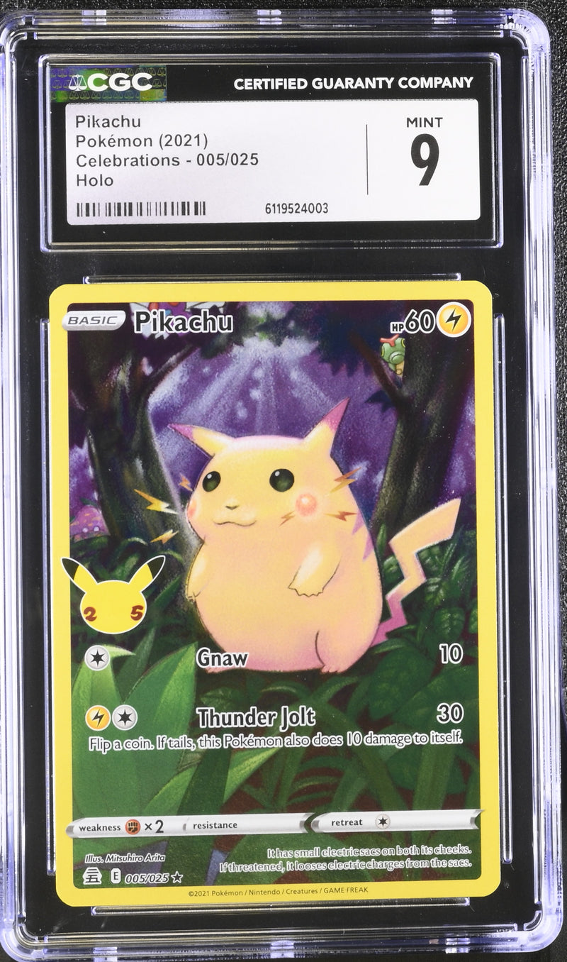 CGC 9 Pikachu (005/025) [Celebrations: 25th Anniversary] - 6119524003