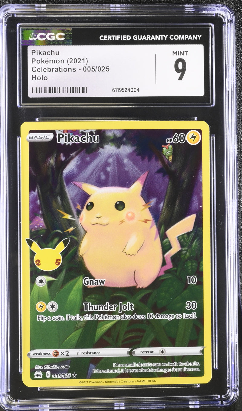 CGC 9 Pikachu (005/025) [Celebrations: 25th Anniversary] - 6119524004