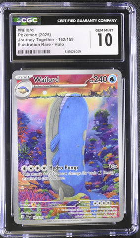 CGC GEM MINT 10 Wailord (162/159) [Scarlet & Violet: Journey Together] - 6119524009