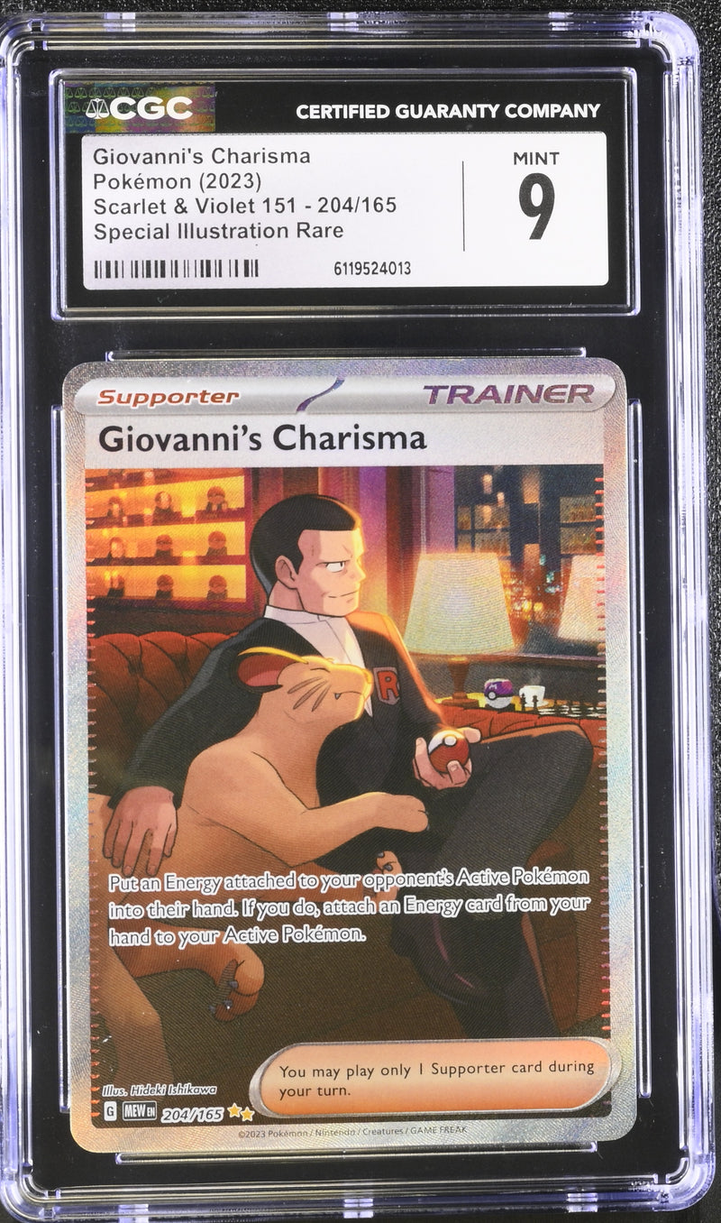CGC 9 Giovanni's Charisma (204/165) [Scarlet & Violet 151] - 6119524013