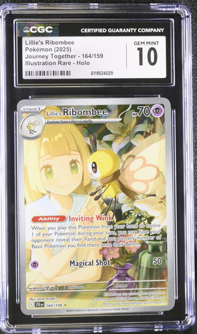 CGC GEM MINT 10 Lillie's Ribombee (164/159) [Scarlet & Violet: Journey Together] - 6119524029