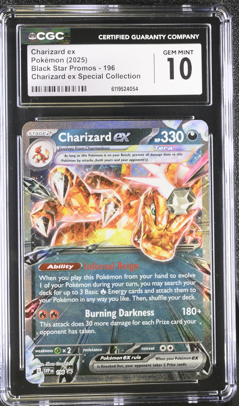 CGC GEM MINT 10 Charizard ex(196) [Black Star Promos] - 6119524054