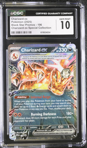 CGC GEM MINT 10 Charizard ex(196) [Black Star Promos] - 6119524054