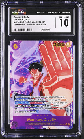 CGC GEM MINT 10 Monkey D. Luffy [Anime 25th Collection] - 6119833008