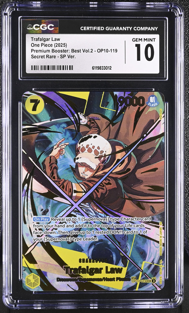 CGC GEM MINT 10 Trafalgar Law [Premium Booster: Best Vol.2] - 6119833012