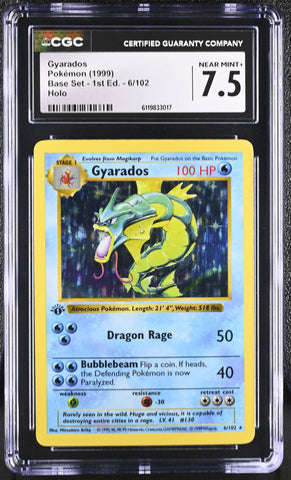 CGC 7.5 Gyarados (6/102) (Shadowless) [Base Set 1st Edition] - 6119833017