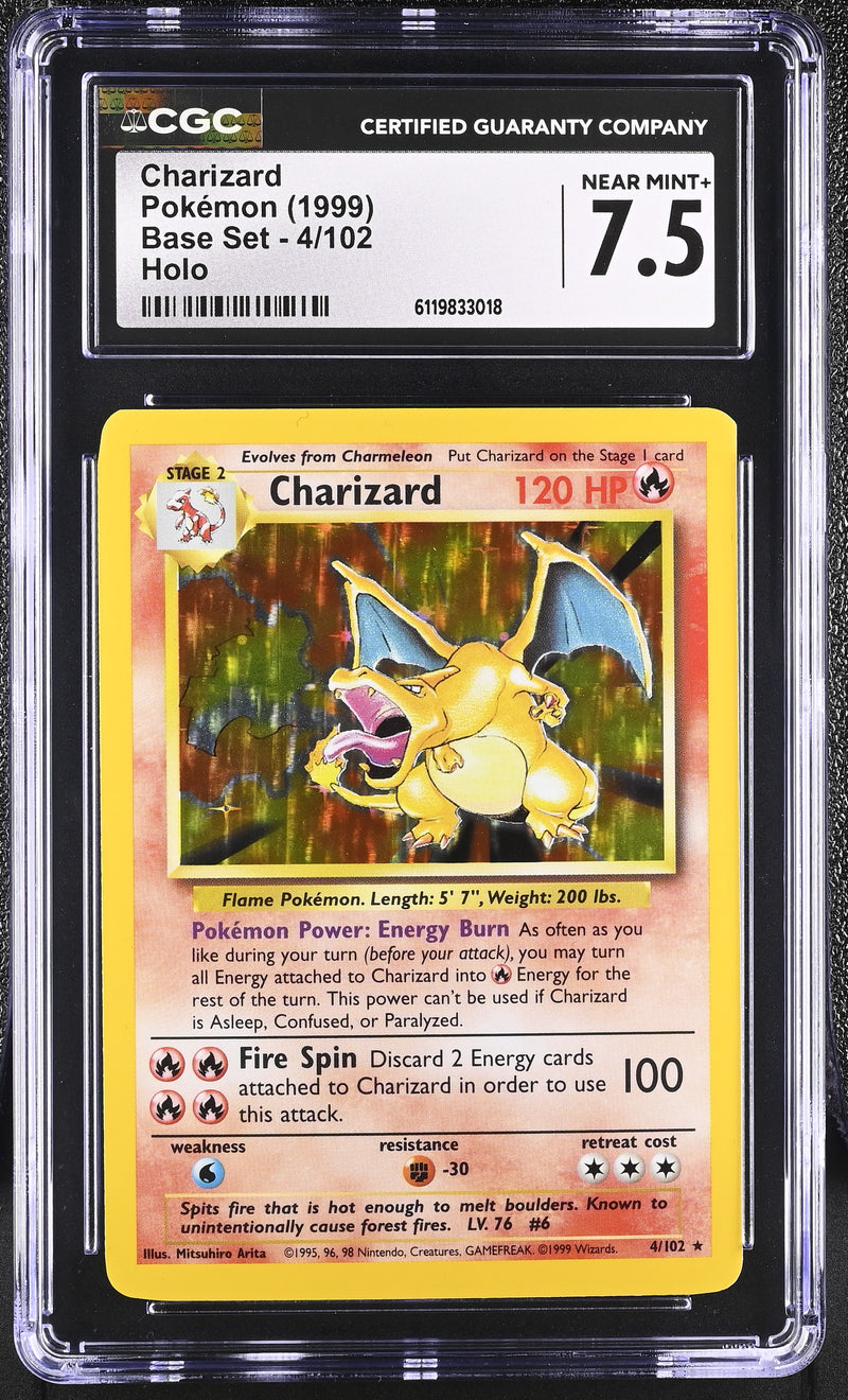 CGC 7.5 Charizard(4/102) [Base Set] - 6119833018