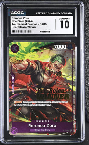 CGC GEM MINT 10 Roronoa Zoro [Tournament Promos] - 6126851008