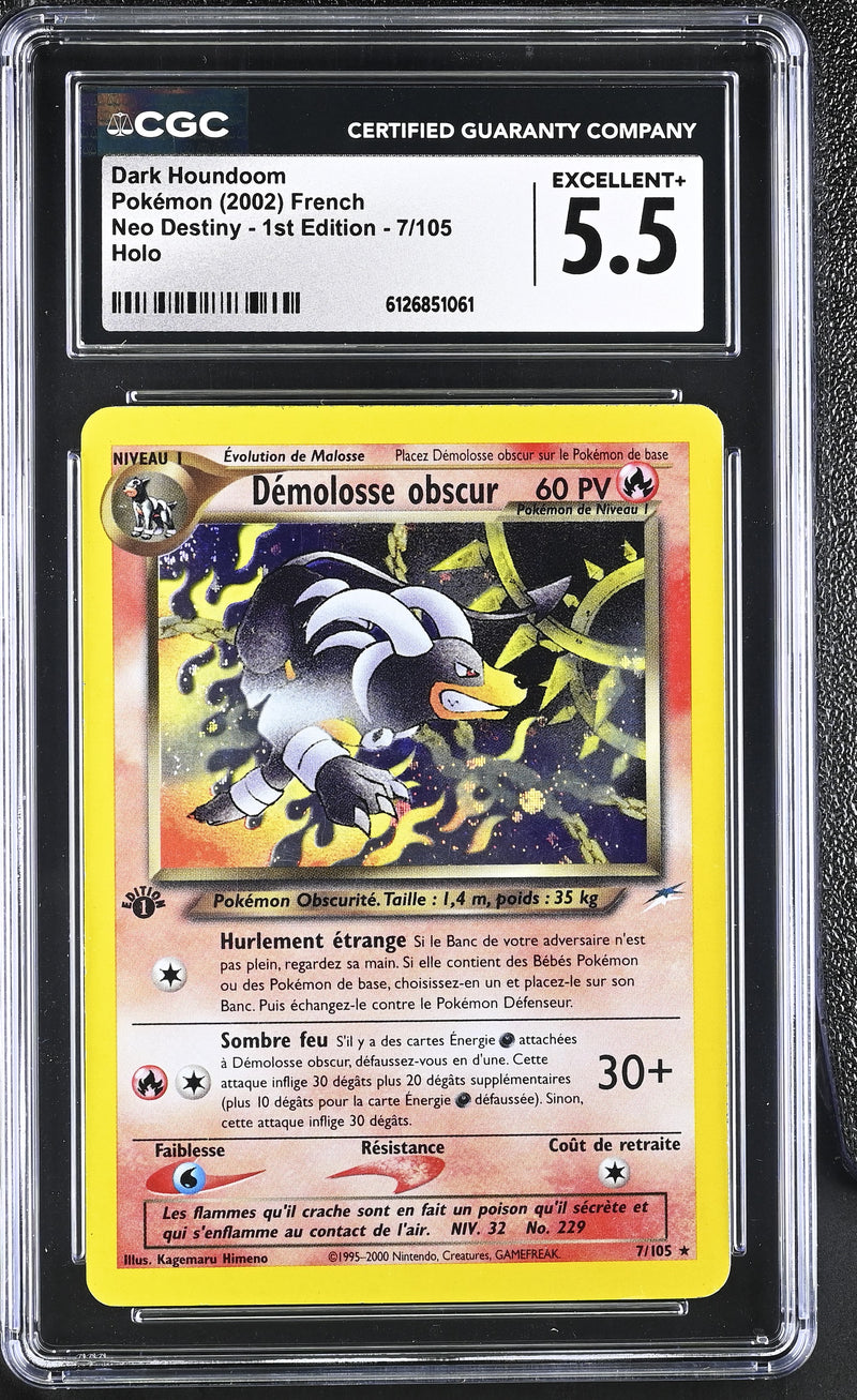 CGC 5.5 Dark Houndoom(7/105) [Neo Destiny - 1st Edition] - 6126851061