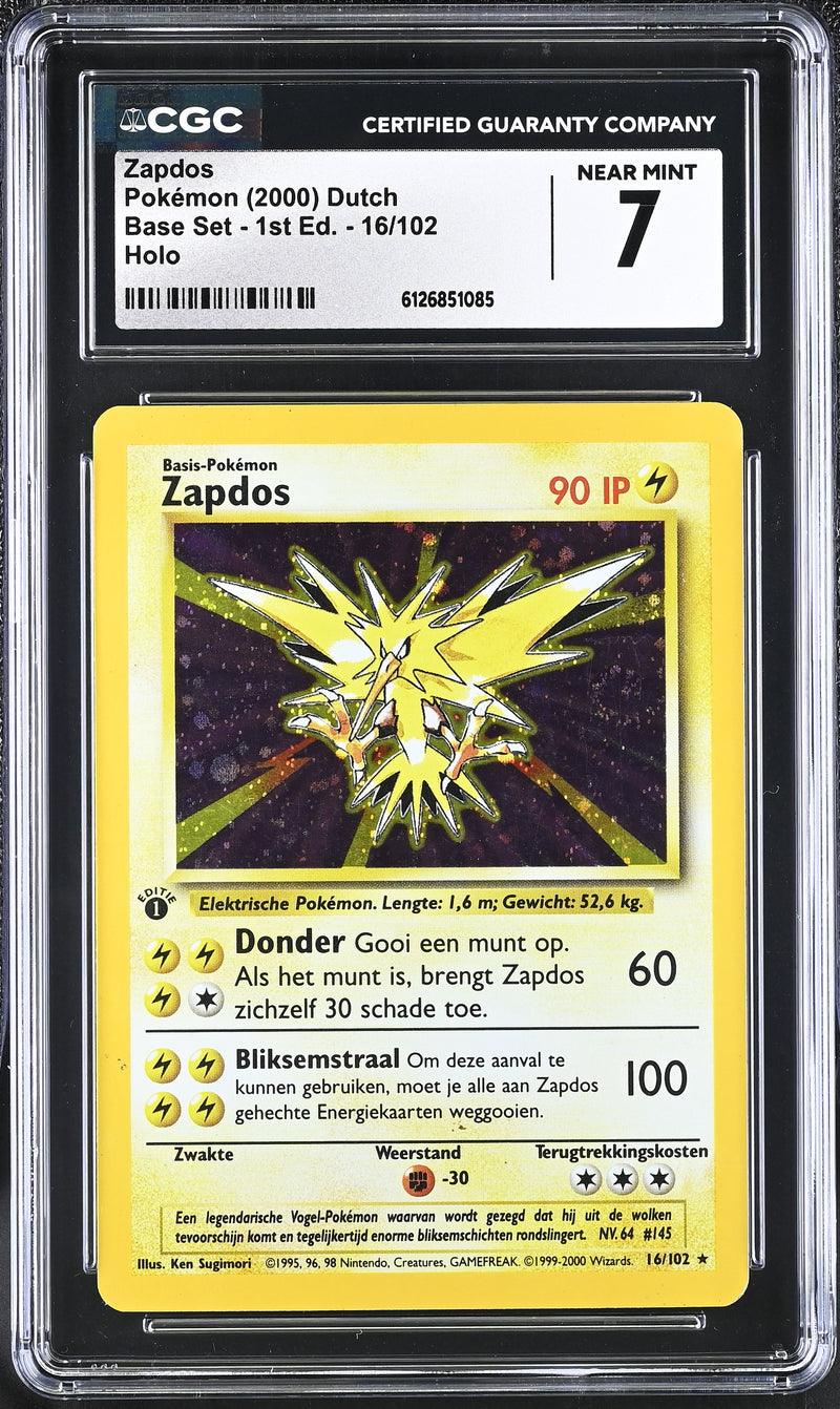 CGC 7 Zapdos(16/102) [Base Set - 1st Ed.] - 6126851085
