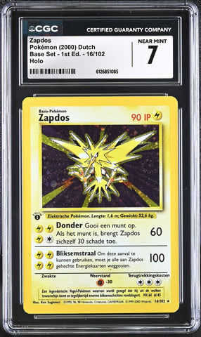 CGC 7 Zapdos(16/102) [Base Set - 1st Ed.] - 6126851085