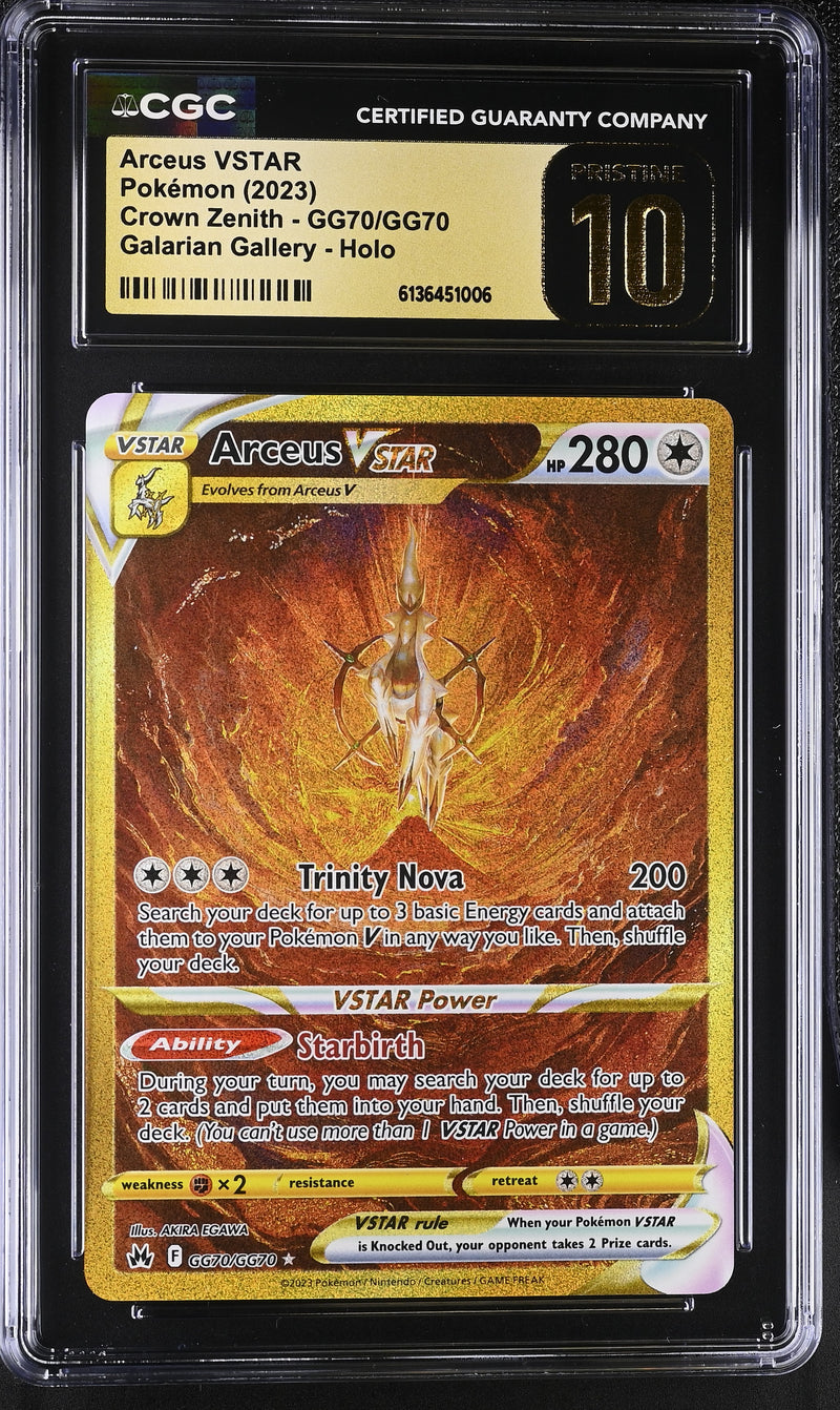 CGC PRISTINE 10 Arceus VSTAR(GG70/GG70) [Crown Zenith] - 6136451006