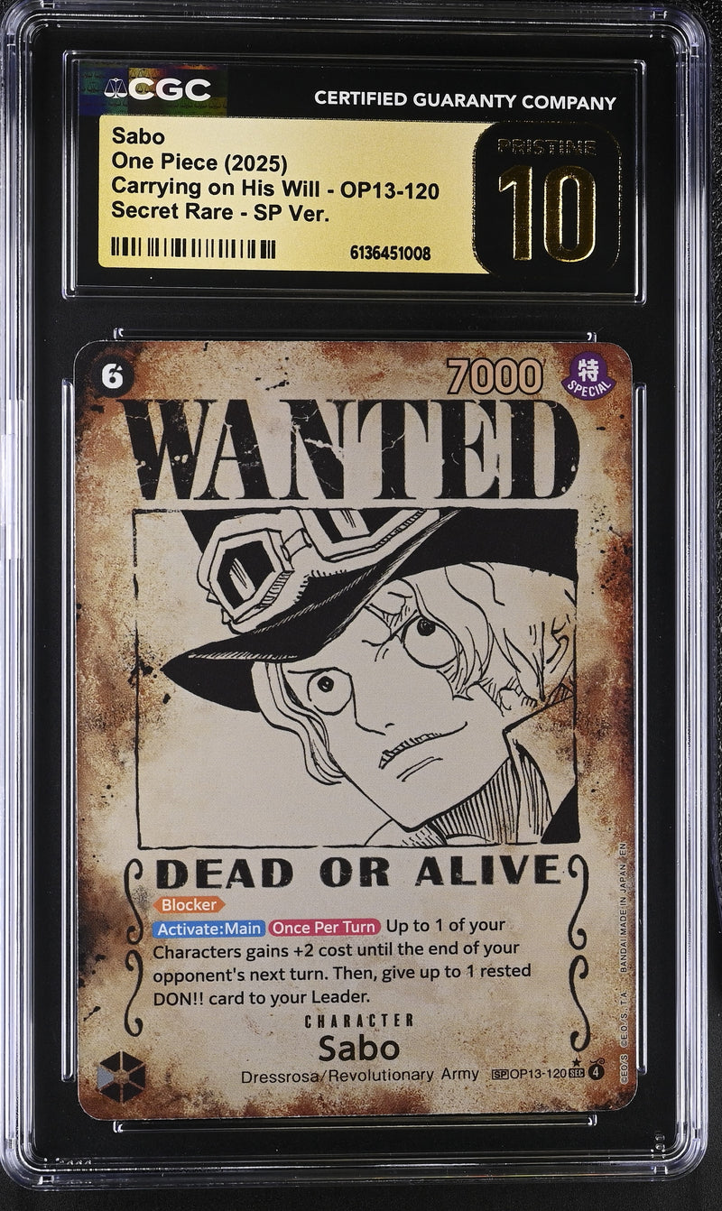CGC PRISTINE 10 Sabo [Carrying on His Will] - 6136451008