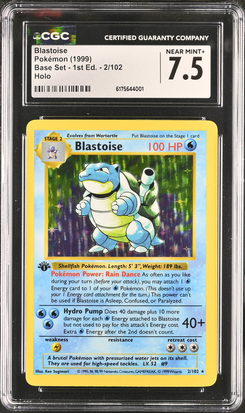 CGC 7.5 Blastoise(2/102) [Base Set - 1st Ed.] - 6175644001