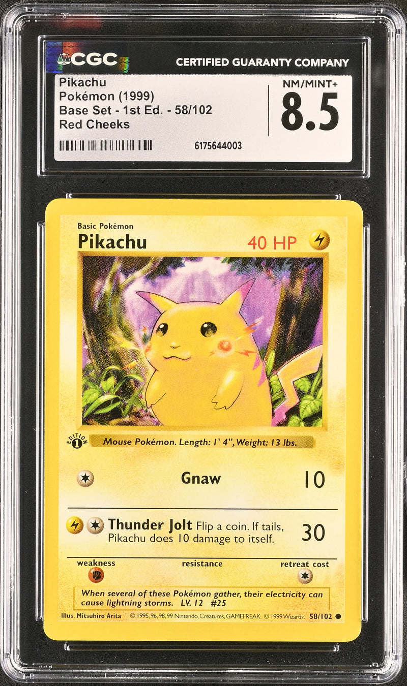 CGC 8.5 Pikachu(58/102) [Base Set - 1st Ed.] - 6175644003