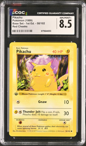 CGC 8.5 Pikachu(58/102) [Base Set - 1st Ed.] - 6175644003