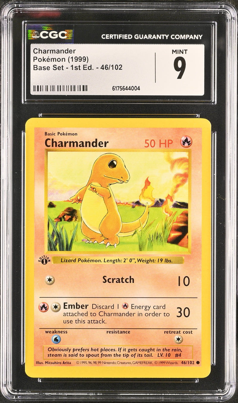 CGC 9 Charmander(46/102) [Base Set - 1st Ed.] - 6175644004
