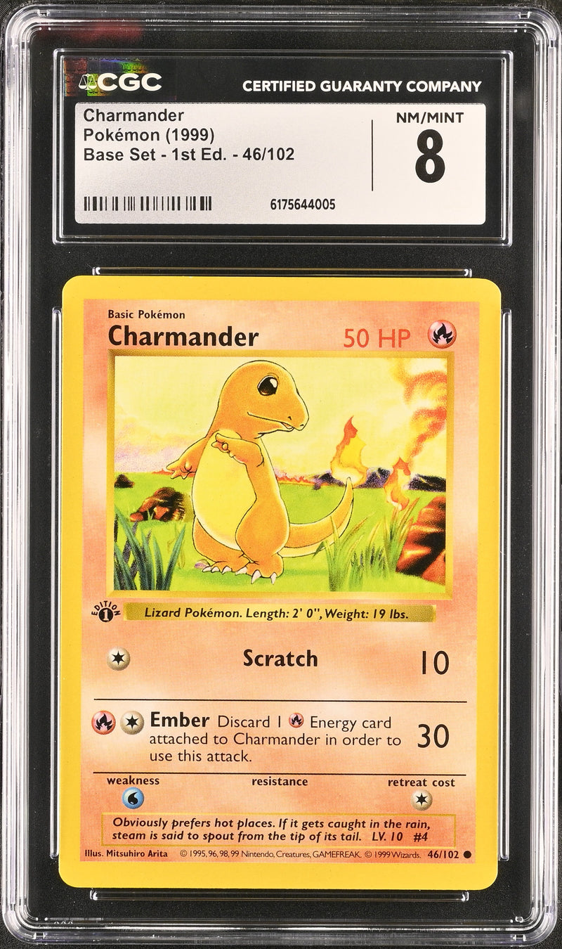 CGC 8 Charmander(46/102) [Base Set - 1st Ed.] - 6175644005