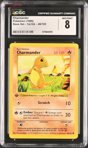 CGC 8 Charmander(46/102) [Base Set - 1st Ed.] - 6175644005
