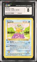 CGC 8 Squirtle(63/102) [Base Set - 1st Ed.] - 6175644007