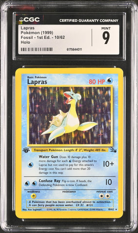 CGC 9 Lapras(10/62) [Fossil - 1st Ed.] - 6175644011