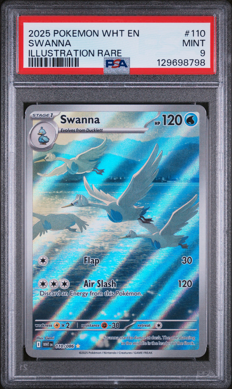 PSA MINT 9 Swanna (110/086) [Wht En-White Flare] - 129698798
