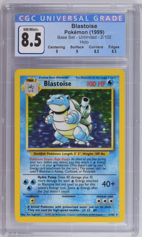 CGC 8.5 Blastoise(2/102) [Base Set] - 3731074005