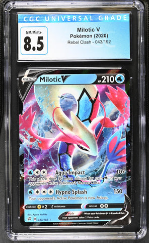 CGC 8.5 Milotic V (043/192) [Sword & Shield: Rebel Clash] - 3818843244