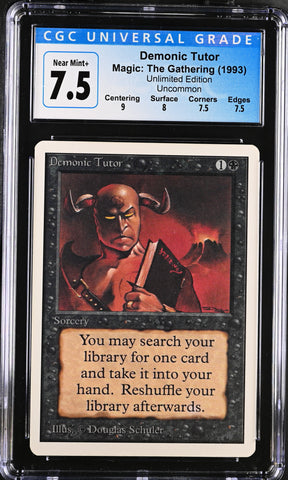 CGC 7.5 Demonic Tutor [Unlimited Edition] - 3931493005