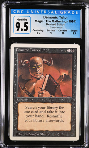 CGC GEM MINT 10 Demonic Tutor [Revised Edition] - 3931493019