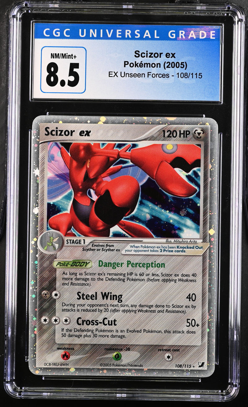 CGC 8.5 Scizor ex(108/115) [EX Unseen Forces] - 4048576042
