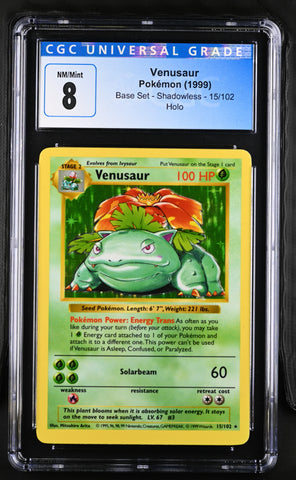 CGC 8 Venusaur(15/102) [Base Set] - 4082875002