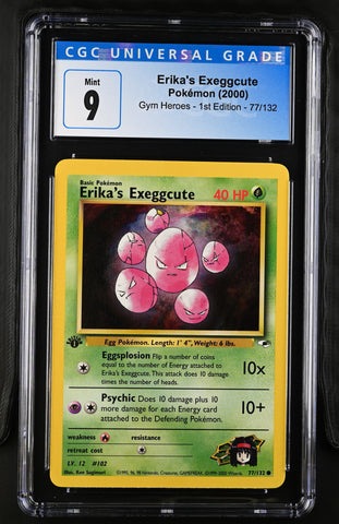 CGC 9 Erika's Exeggcute (77/132) [Gym Heroes 1st Edition] - 4094777042