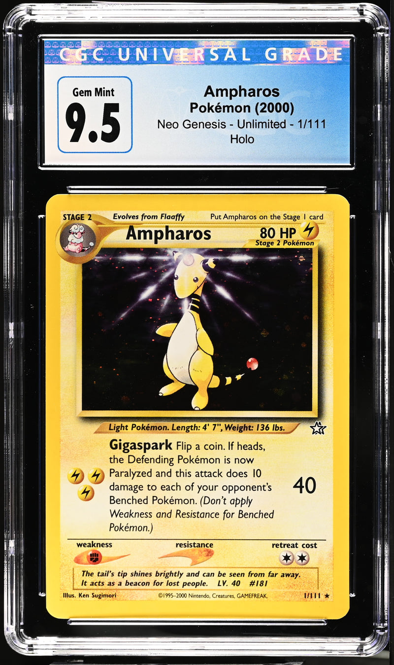 CGC GEM MINT 10 Ampharos(1/111) [Neo Genesis] - 4243019155