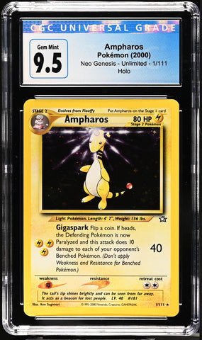 CGC GEM MINT 10 Ampharos(1/111) [Neo Genesis] - 4243019155
