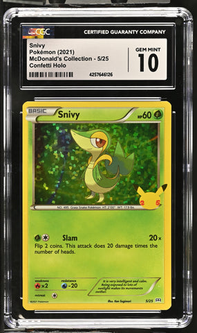 CGC GEM MINT 10 Snivy(5/25) [McDonald's Collection] - 4257646126