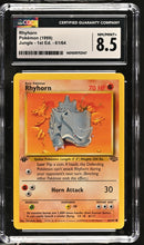 CGC 8.5 Rhyhorn (61/64) [Jungle 1st Edition] - 1401009753147