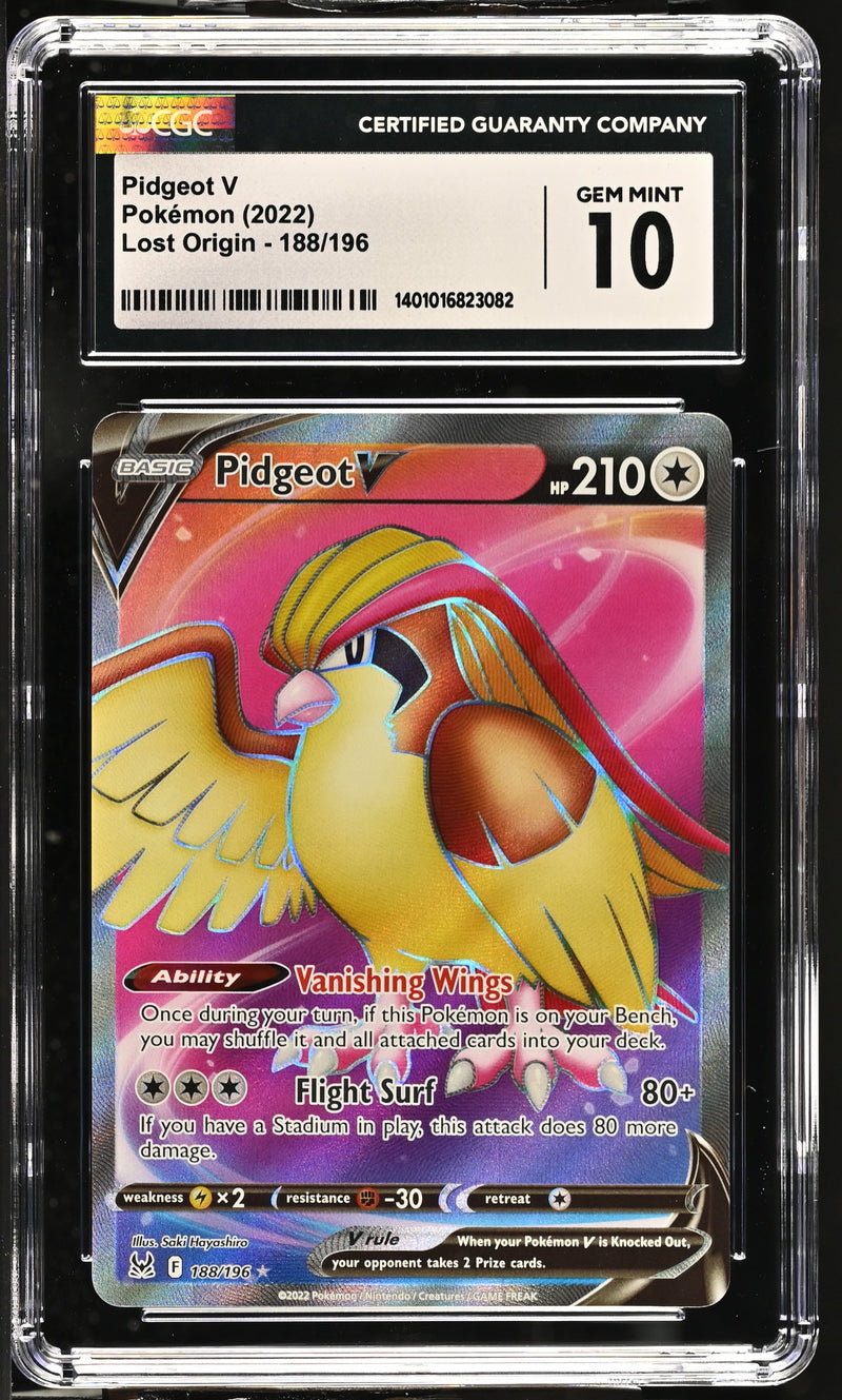 CGC GEM MINT 10 Pidgeot V(188/196) [Lost Origin] - 1401016823082