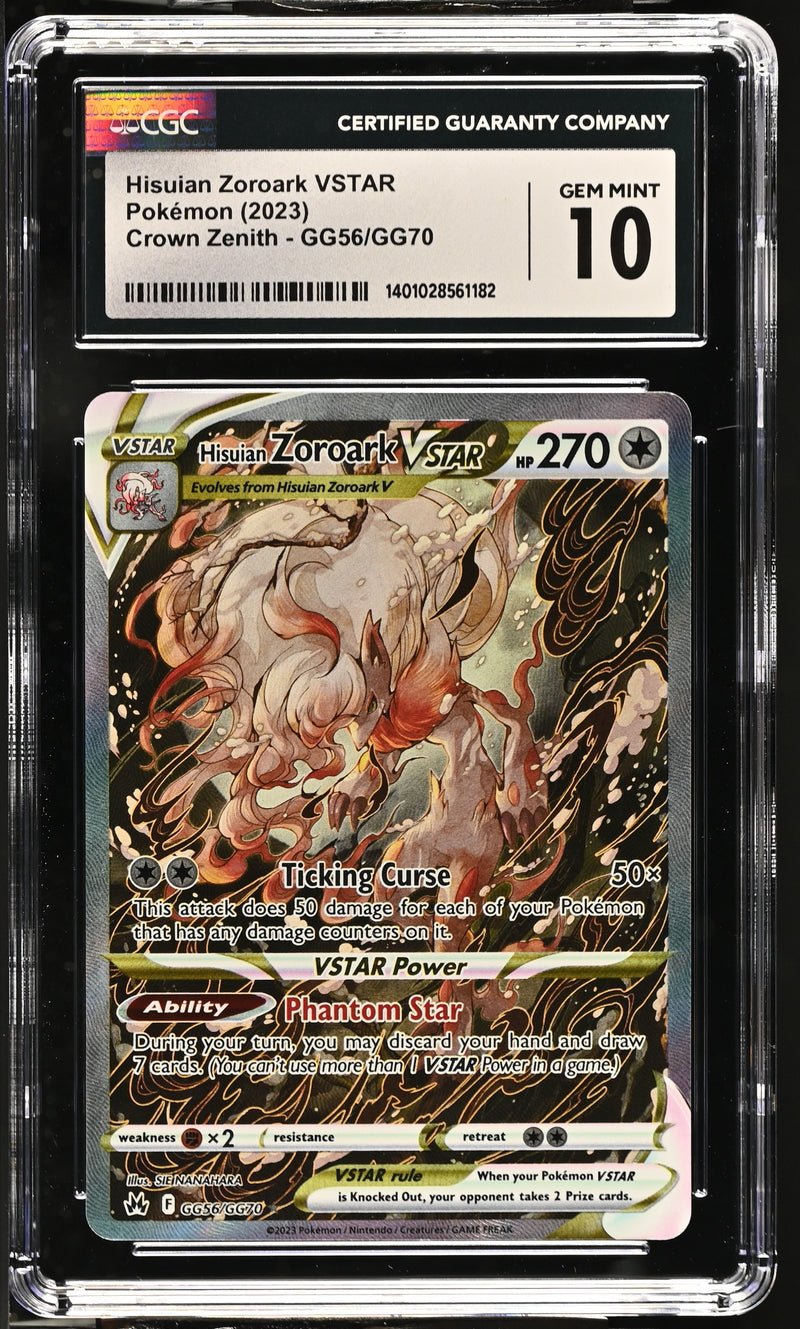 CGC GEM MINT 10 Hisuian Zoroark VSTAR (GG56/GG70) [Sword & Shield: Crown Zenith] - 1401028561182