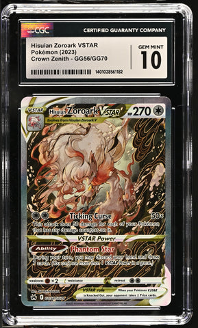 CGC GEM MINT 10 Hisuian Zoroark VSTAR (GG56/GG70) [Sword & Shield: Crown Zenith] - 1401028561182