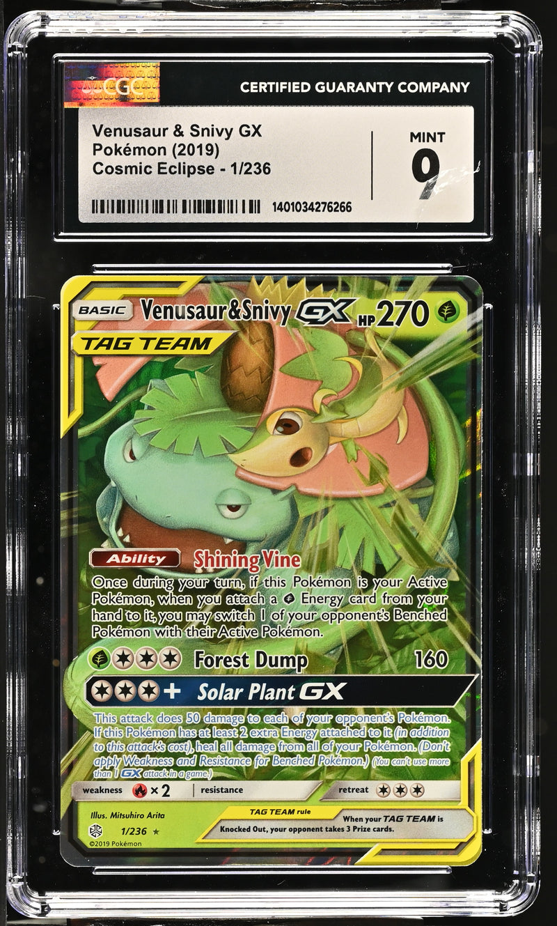 CGC 9 Venusaur & Snivy GX(1/236) [Cosmic Eclipse] - 1401034276266