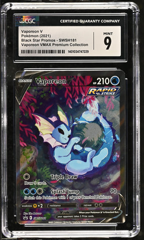 CGC 9 Vaporeon V (SWSH181) [Sword & Shield: Black Star Promos] - 1401034747229