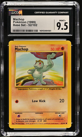 CGC MINT+ 9.5 Machop(52/102) [Base Set] - 1401034941001