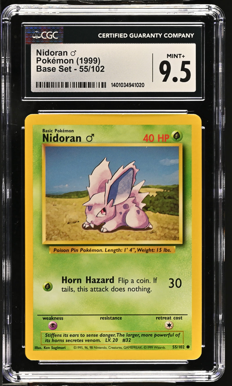 CGC MINT+ 9.5 Nidoran ♂(55/102) [Base Set] - 1401034941020
