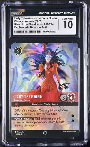 CGC 10 Lady Tremaine - Imperious Queen (Enchanted) (211/204) [Rise of the Floodborn] - 1401040528003