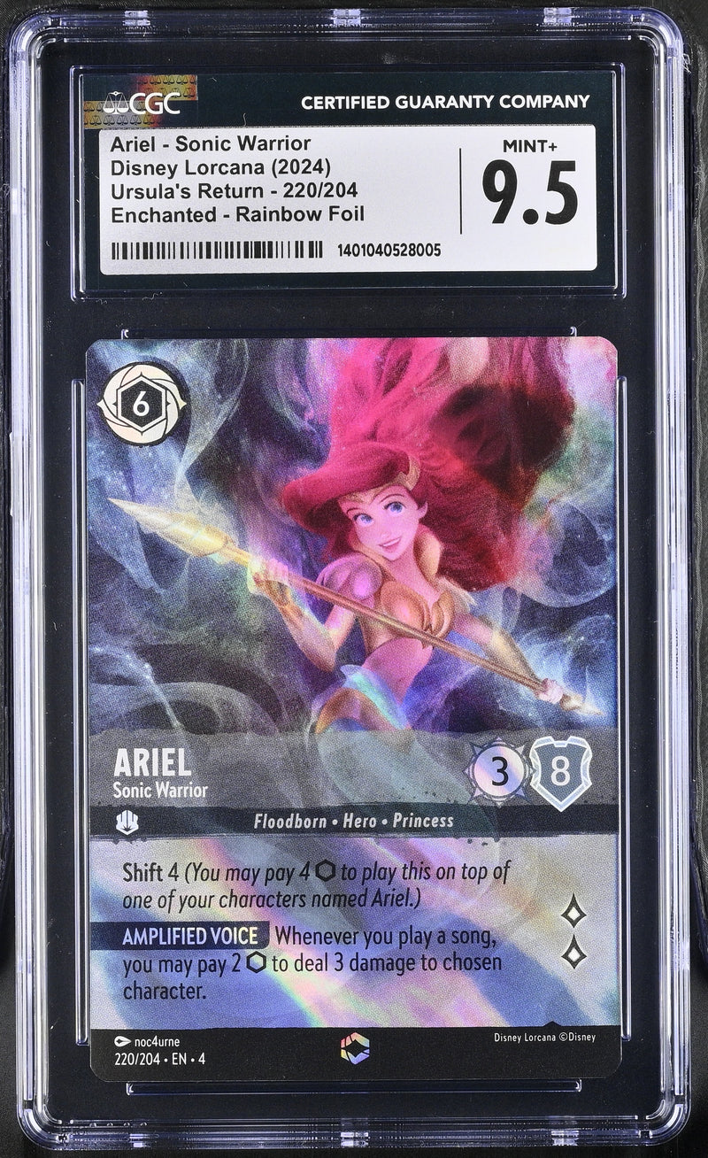 CGC 9.5 Ariel - Sonic Warrior (Enchanted) (220/204) [Ursula's Return] - 1401040528005