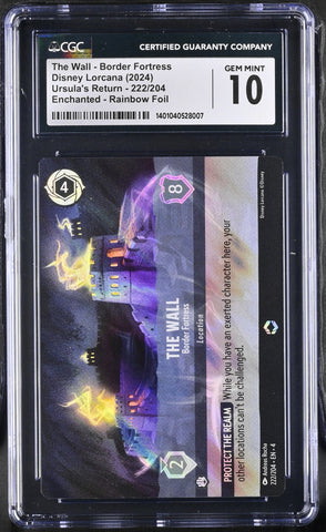 CGC 10 The Wall - Border Fortress (222/204) (Enchanted) [Ursula's Return]  - 1401040528007