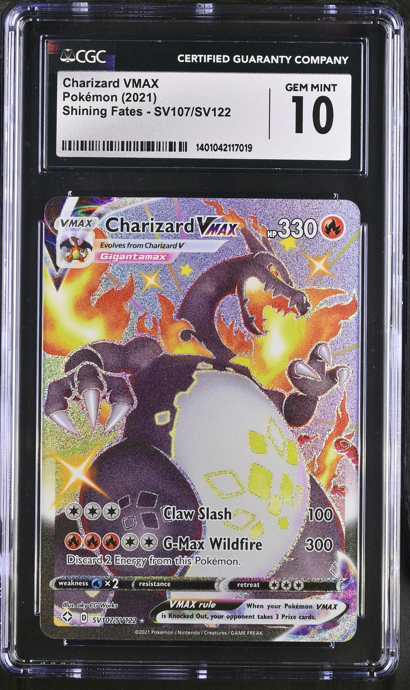 CGC GEM MINT 10 Charizard VMAX (SV107/SV122) [Sword & Shield: Shining Fates] - 1401042117019